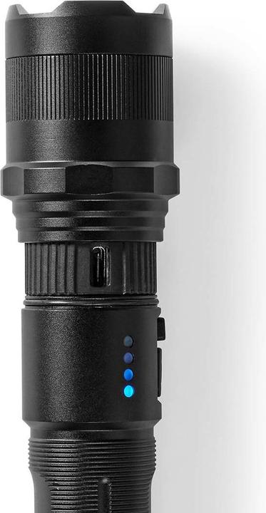 Actual product image Nedis LED torch, full metal housing, rechargeable battery, 3.7 V, 10 W (3.50 cm, 1000 lm)