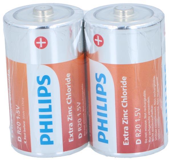 Actual product image Philips Battery (2) R20/D (1 pcs., D)