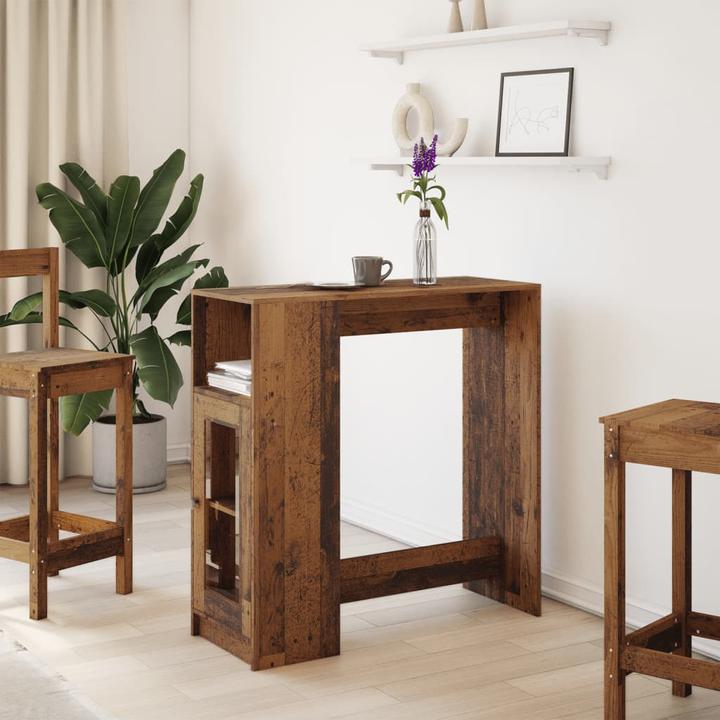 Image du produit VidaXL Table de bar avec étagère -Optique