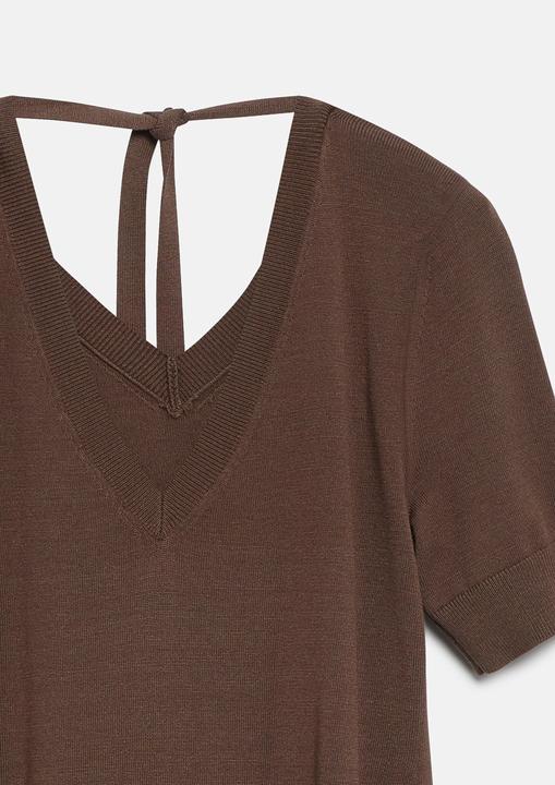 Actual product image Comma Kurzarm-Pullover mit tiefem Rückenausschnitt und Bindedetail (46)