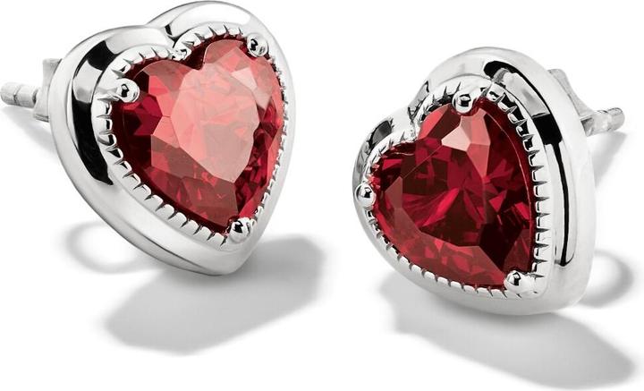 Immagine prodotto Thomas Sabo Ohrstecker Herz Granatrot Klein Elyndra Silber (Argento 925)