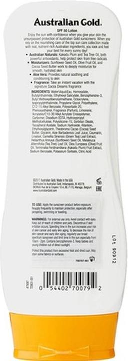 Actual product image Australian Gold Lotion (Sun lotion, SPF 50, 237 ml, 237 g)