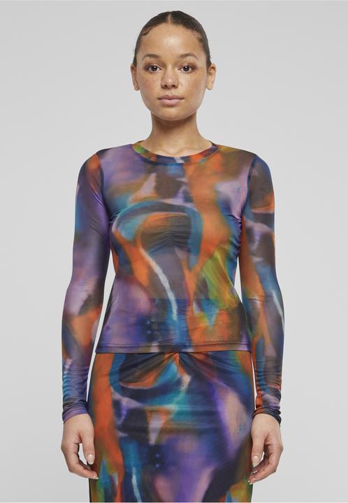 Produktbild Urban Classics Ladies AOP Mesh Longsleeve - 138403 (5XL)