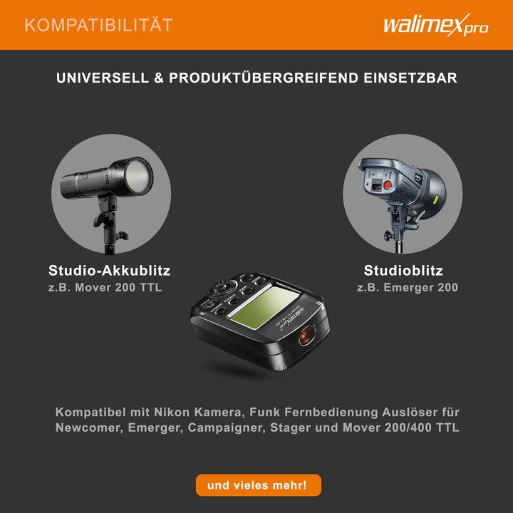 Image du produit Walimex pro par émetteur T-C Nikon Mover 400 TTL (Funk)