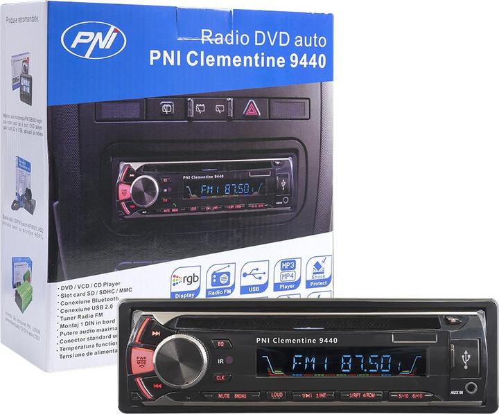 Produktbild PNI Auto-DVD-Radio Clementine 9440 1 DIN-Radio FM, SD, USB, Videoausgang und Bluetooth