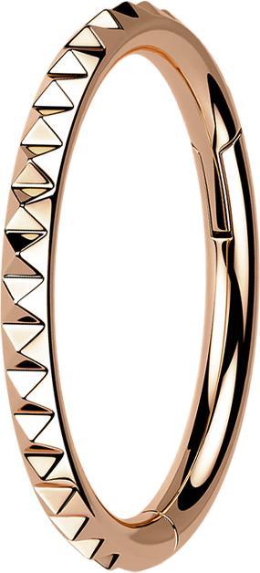 Produktbild Star Piercing Micro Segmentring klappbar rosegold seitlich Pyramiden (Titan, ohne Messing)