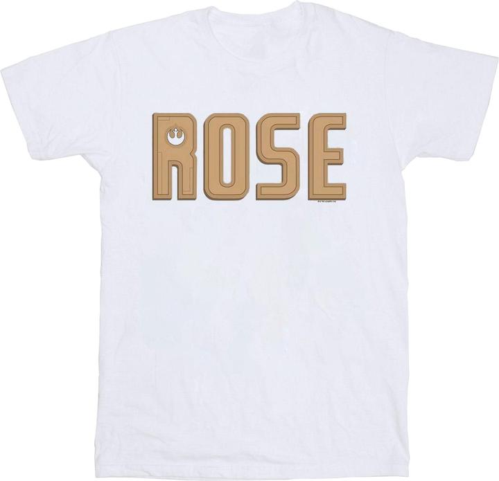 Star Wars Mens The Rise Of Skywalker Rose Text Logo T-Shirt (M)