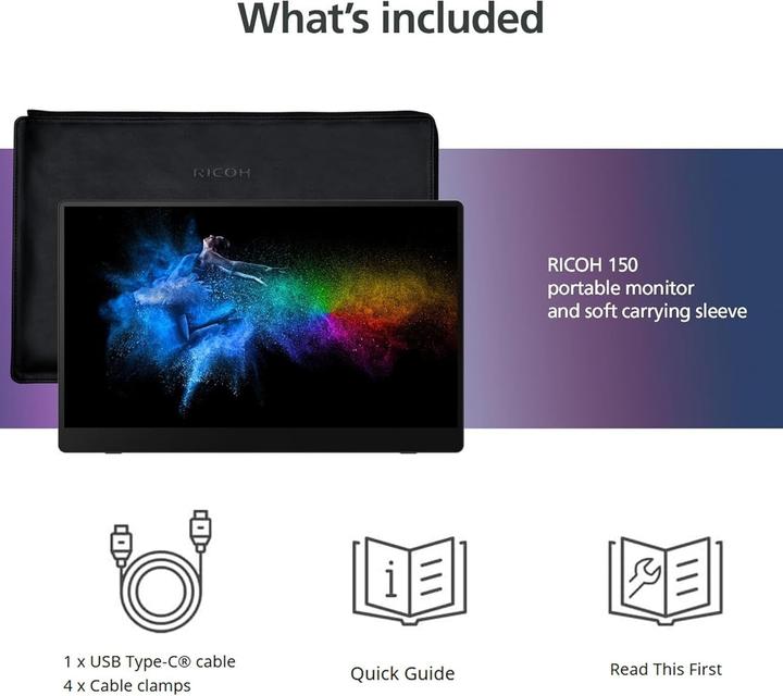 Produktbild RICOH PORTABLE MONITOR 150BW (1920 x 1080 Pixel, 15.60")