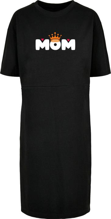 Merchcode Ladies Mothers Day - Queen Mom Organic Oversized Slit Tee Dress - 117783 (XL)