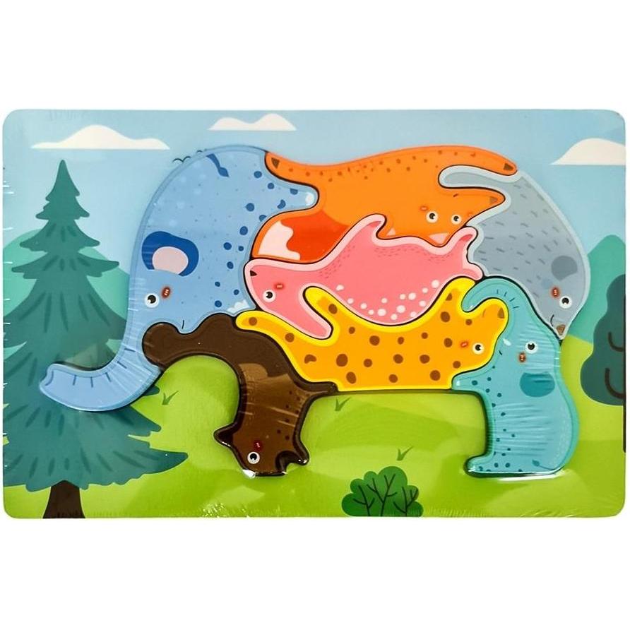 Teka Holztierpuzzle Elefant