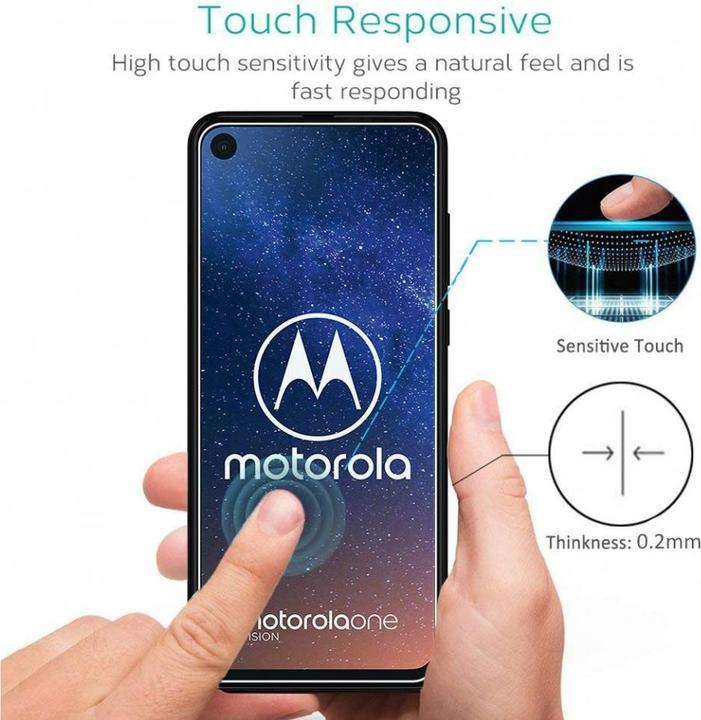 Image du produit Screenguard Motorola One Vision Protection en verre Case Friendly Design (1 pcs, Motorola One Vision)