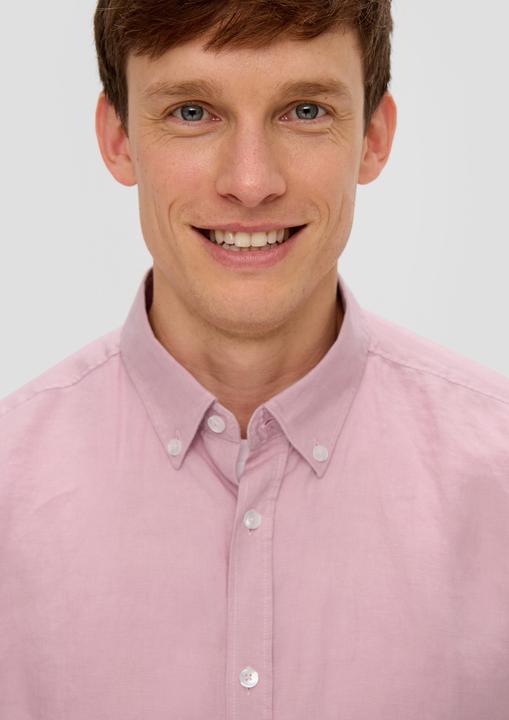 Produktbild s.Oliver Hemd Leinenhemd mit Button-Down-Kragen (XL)