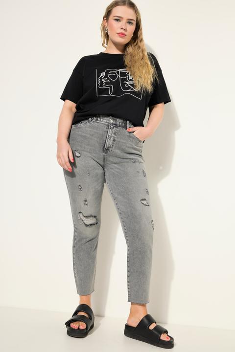 Produktbild Studio Untold Mom-Jeans, HighWaist, destroyed, 5-Pocket (56)