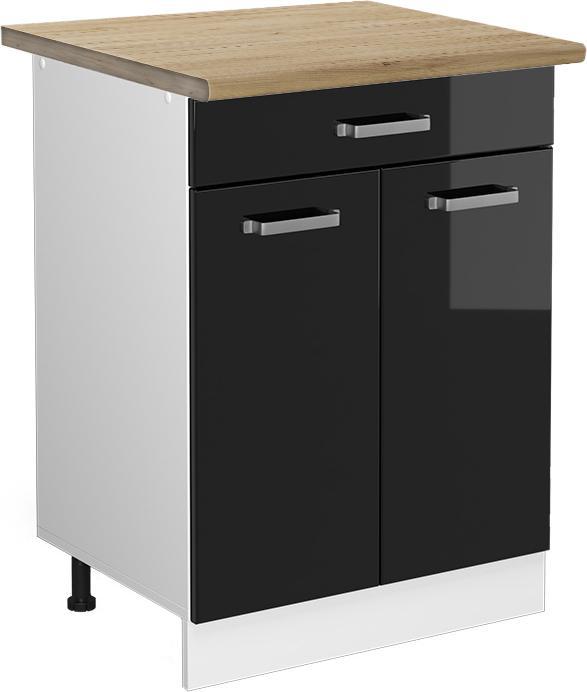 Black high gloss, White