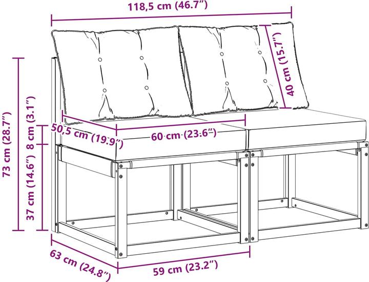 Produktbild vidaXL Gartenmöbel