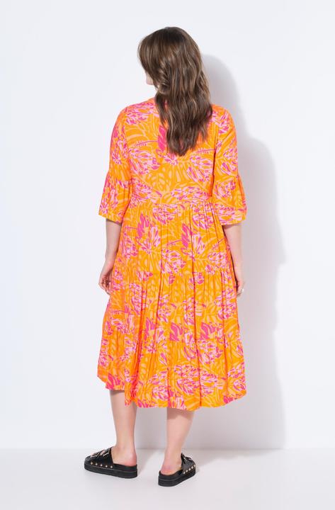 Produktbild Studio Untold Midikleid, A-Line, Leafs-Print, Volants (46, 48)