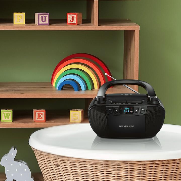 Produktbild Magni Universum BB 200 - tragbarer CD-Player mit Radio und Kassette - einfache Bedienung für Kinder & Seni (AM, FM)