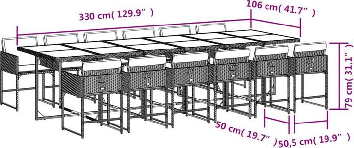 Produktbild vidaXL Garten Essgruppe