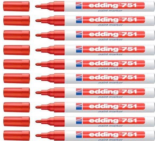 Produktbild Edding 751 Glanzlack-Marker (Rot, 1 mm, 1 x)