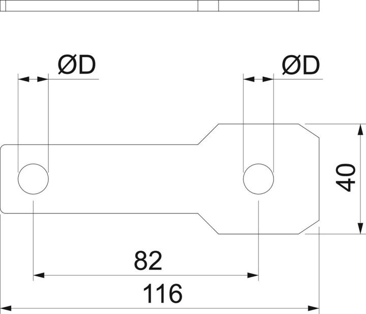 Actual product image OBO Bettermann Connection bracket straight version 5240370