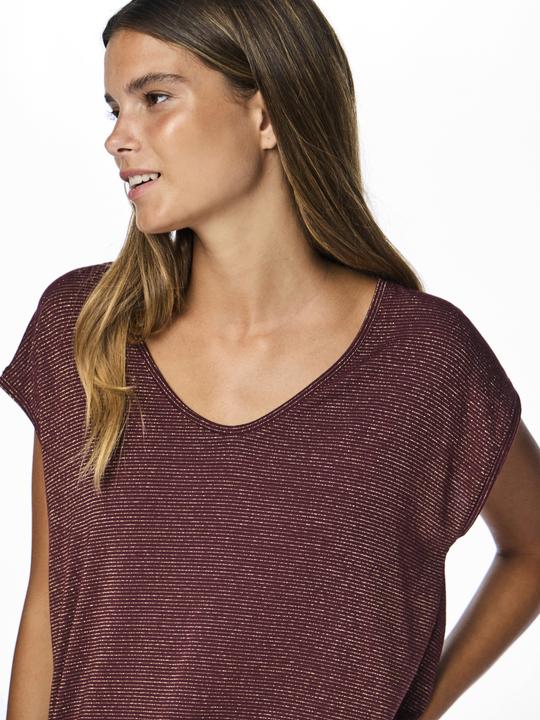 Actual product image Pieces Pcbillo Tee Lurex Stripes Noos Bc (S)