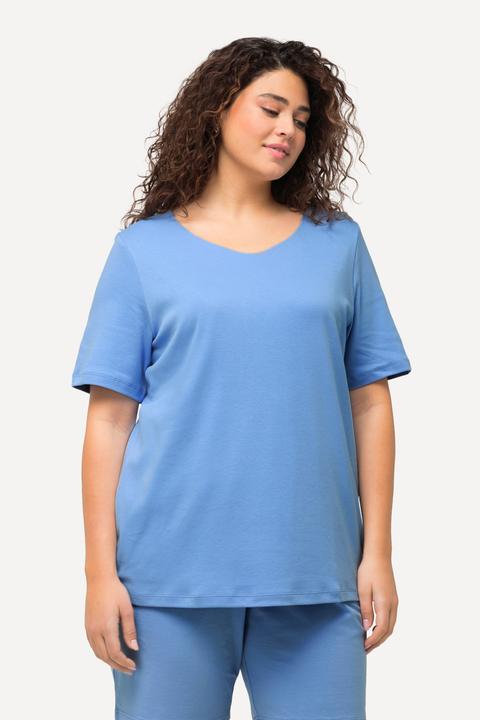 Produktbild Ulla Popken Shirt, doppellagige Vorderseite, Slim, Rundhals, Halbarm (56)