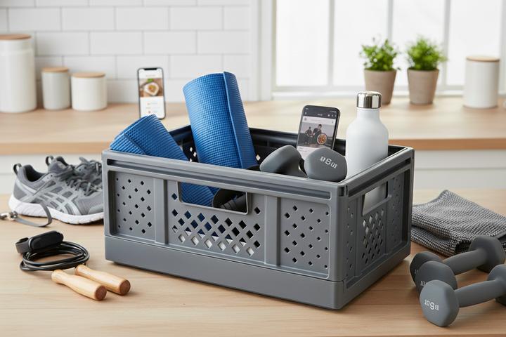 Actual product image Sundis FOLD'N STORE Klappbox 14,0 l grau 38,6 x 27,3 x 16,6 cm (27.30 cm, 14 l, 1x)