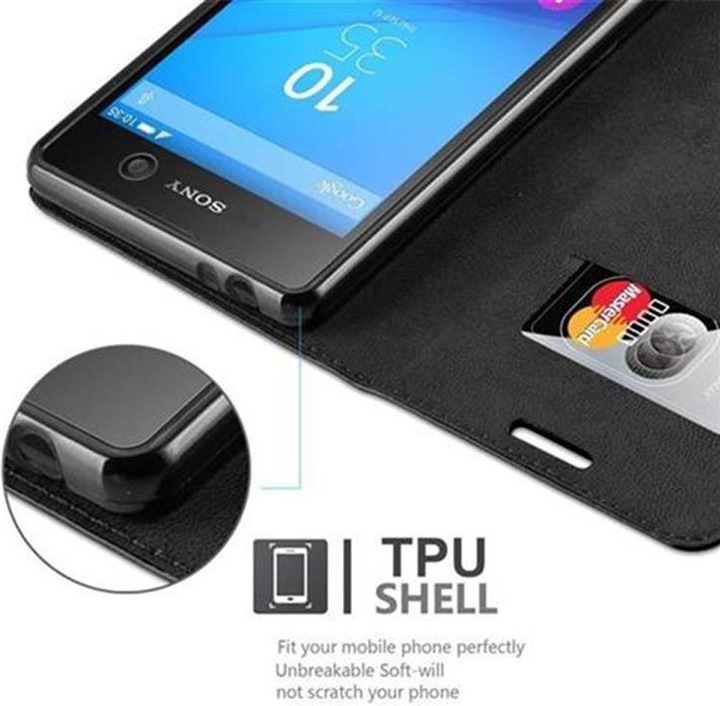 Actual product image Cadorabo Book Invisible Magnet Cover (Sony Xperia M5)