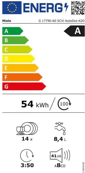 Energie-Label Miele G 17790-60 SCVi