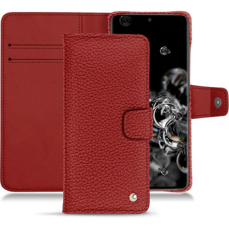 Noreve Lederschutzhülle Wallet (Samsung Galaxy S20 Ultra 5G), Smartphone Hülle, Rot
