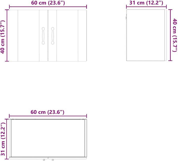 Actual product image vidaXL Küchenschrank (31 x 60 x 40 cm)