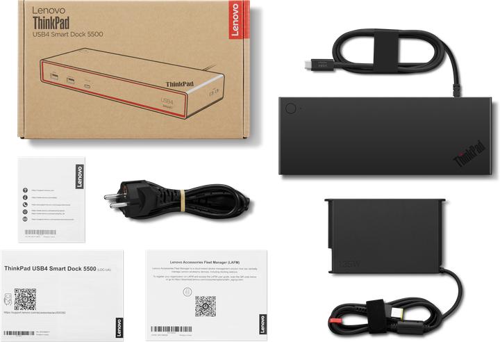 Produktbild Lenovo ThinkPad USB4 Smart Dock 5500(with 135W Adapter) (USB-C, 7 Ports)