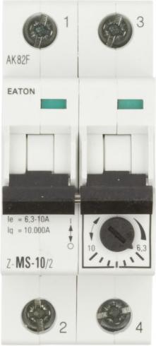 Actual product image Eaton Motor protection switch, 6.3-10 A, 2p 248398
