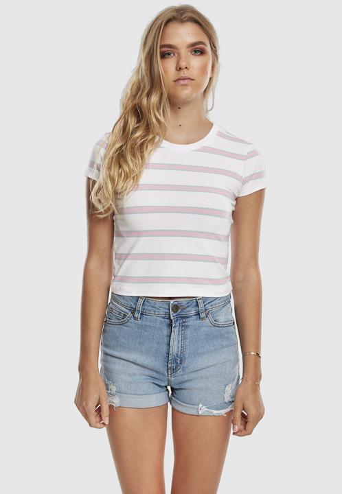Produktbild Urban Classics Ladies Stripe Cropped Tee (S)