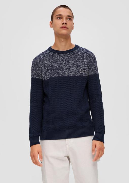 Produktbild s.Oliver Strickpullover Strickpulli in Two-Tone-Optik (XXL)
