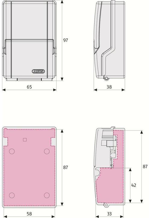 Actual product image Abus 727 Key Garage Mini