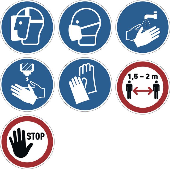 Actual product image Durable Notice sticker sign for floor markings