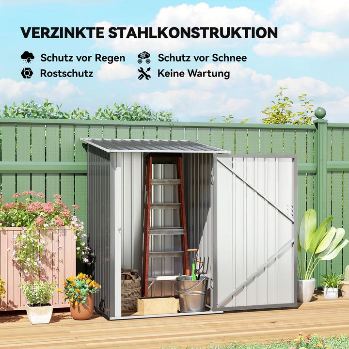 Produktbild Outsunny Gerätehaus Verzinkter Stahl Grau