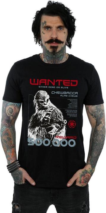 Actual product image Star Wars Mens Han Solo Chewie Wanted T-Shirt (3XL)