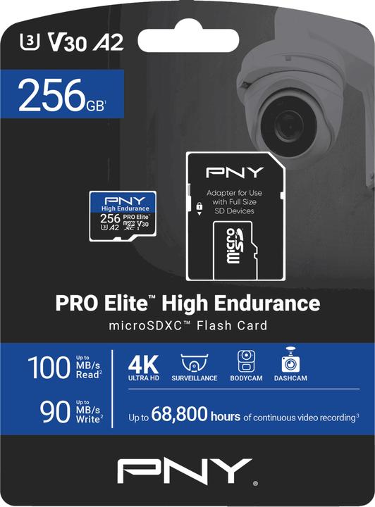 Produktbild PNY Microsd Pro Elite High (256 GB, microSDXC, U3, UHS-I)