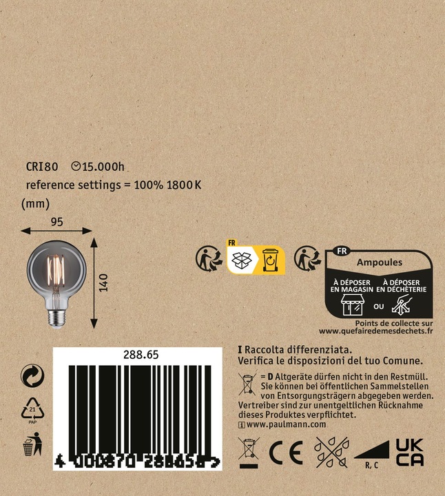 Produktbild Paulmann Vintage (E27, 8 W, 360 lm, 1 x)