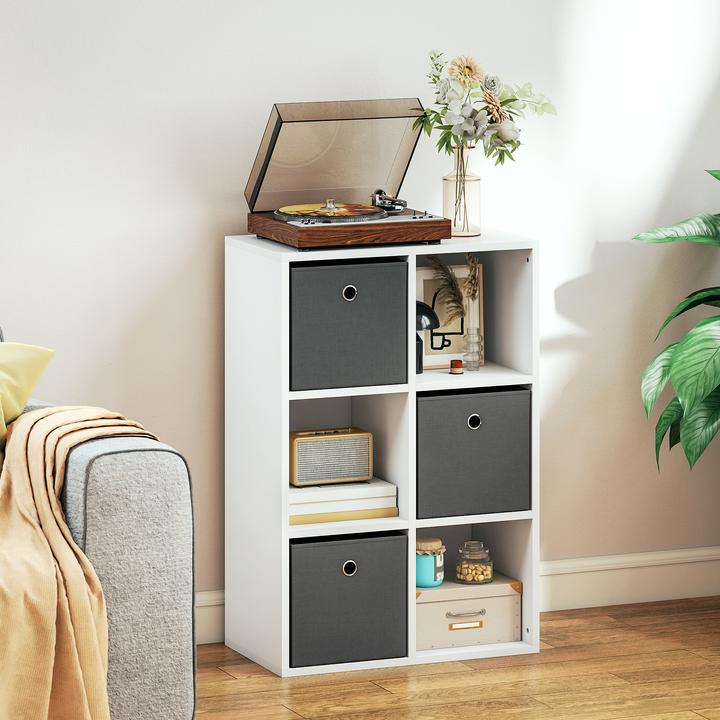 Image du produit Homcom Bücherregal Spanplatte Grau (30 x 30 x 79.80 cm)