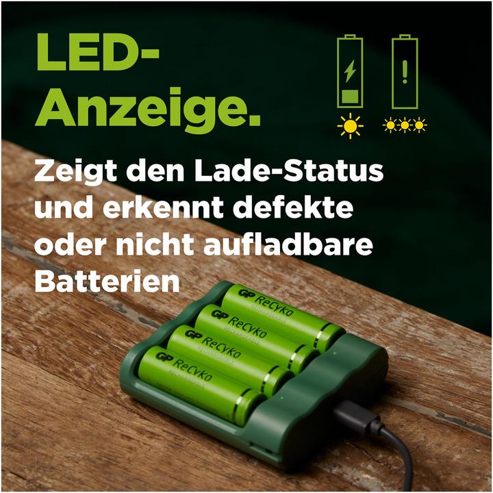 Immagine prodotto GP Batteries ReCyko B4D45 4x LCD 4Port Docking St. + 4x AA NiMh 2100mAh (4 pz., AA, AAA)