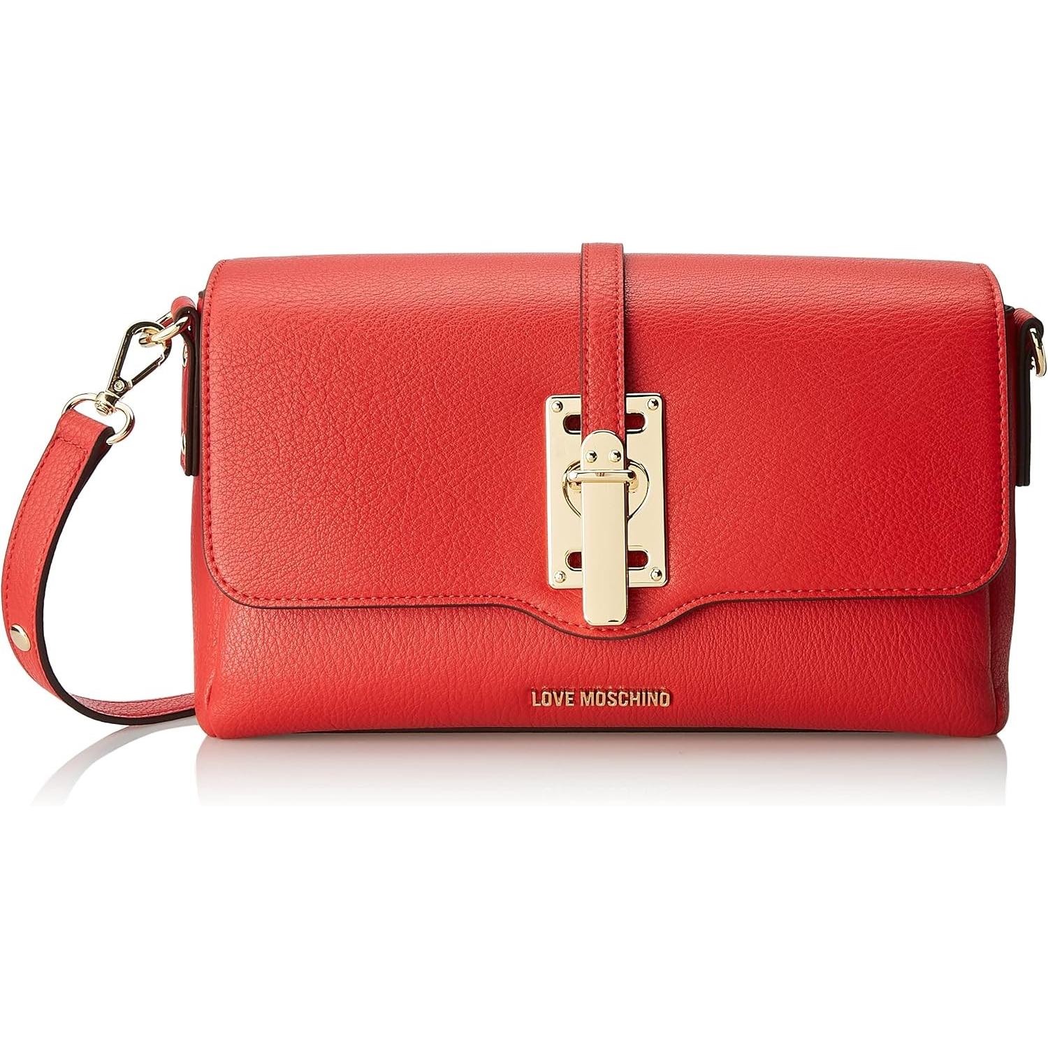 Love Moschino, Vrouwen, Handtas, Damen Schultertasche aus der Frühlings-Sommer 2023 Accessoirekollektion, Rood