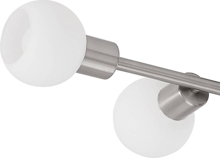 Actual product image Lindby Biscala LED ceiling lamp 5fl. nickel/opal (2350 lm, E14)