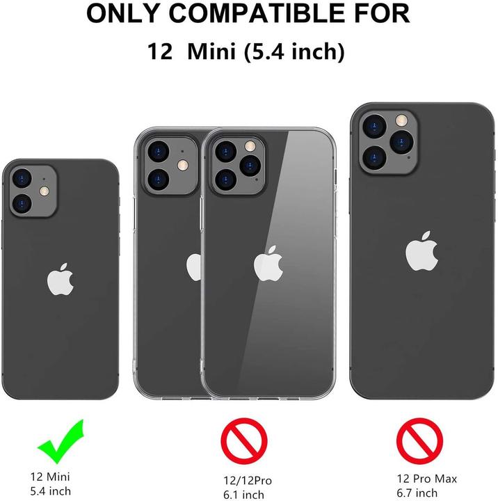 Produktbild König Design Apple iPhone 12 Mini durchsichtige Handyhülle Schutzcase Cover Etui Transparent (Apple iPhone 12 mini)