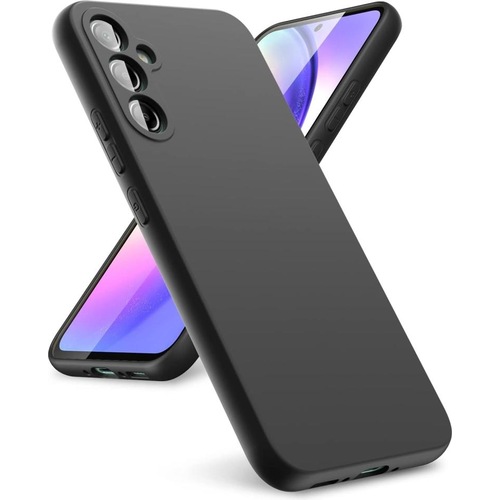 Screenguard Liquid Silicone Case (Samsung Galaxy A54 5G), Smartphone Hülle, Schwarz
