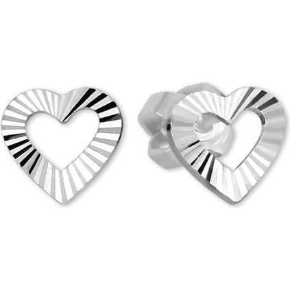 Brilio, Ohrringe, Silver - Silver heart earrings 431 001 01372 04