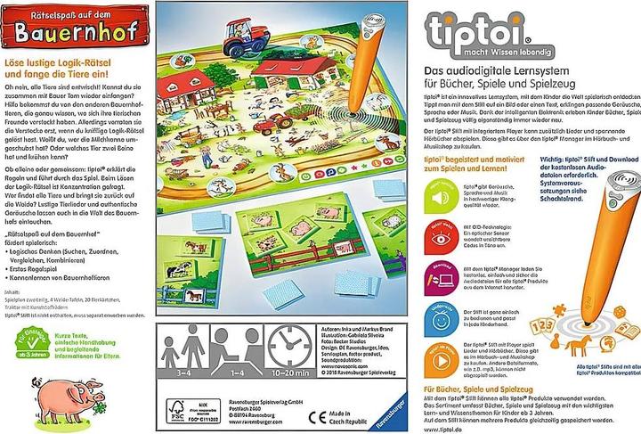 Produktbild tiptoi Lernspiel Rätselspass auf dem Bauernhof (Deutsch, 2 - 4 Jahre)