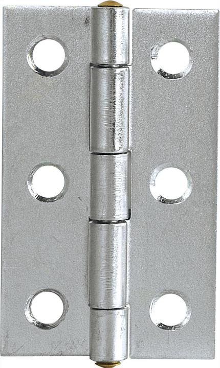 Produktbild Scharnier DIN 7954 A schmal 50 x 31 mm, Stahl verzinkt